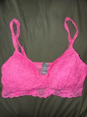 Aerie Lace Bralette - Hot Pink, Size S/P